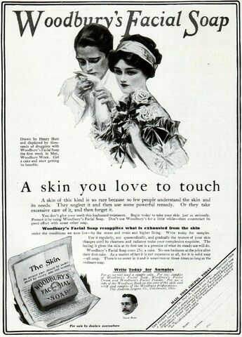1911. La primera venta sexy es utilizada por la empresa Woodbury Soap.