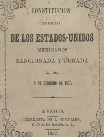 Constitución Federal de los Estados Unidos Mexicanos 1857
