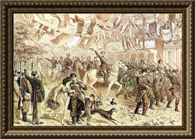 Alfonso XII entra en Madrid.