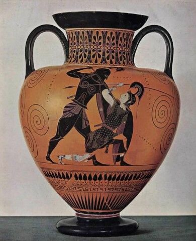 Exechias, Anfora a figure nere