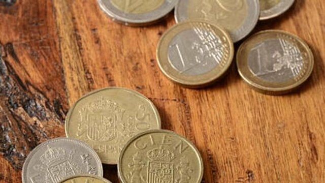 Cambio de la peseta al Euro en España
