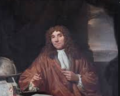 Anton van Leeuwenhoek y su discípulo L. Hamm 1677 D.C