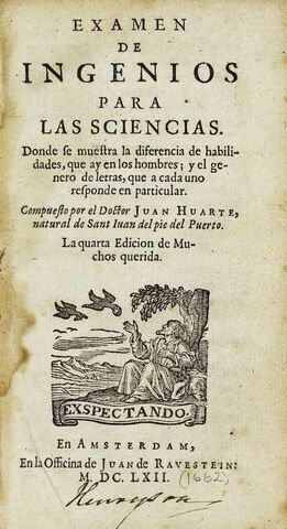 Juan Huarte - Examen de Ingenios 1575