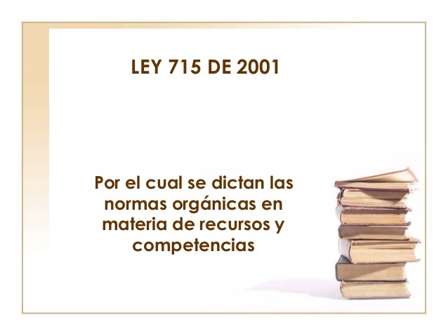 Ley 715 de 2001