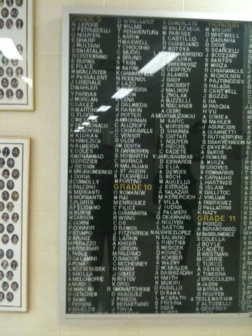 Grade Nine Honour Roll