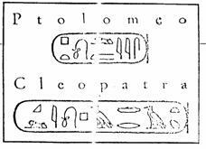 Interpretación de los glifos (Jean Francois Champollion)