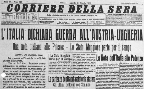 L'Italia entra in guerra