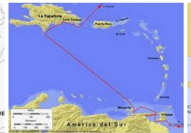 Tercera ruta de cristobal colom