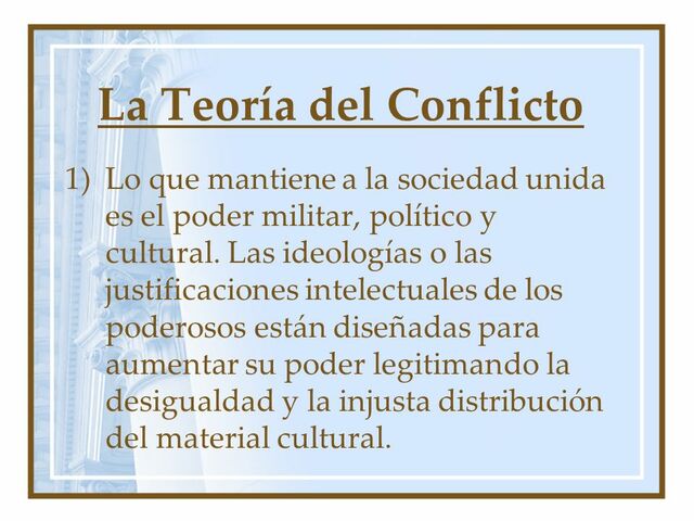 Sociología del Conflicto.