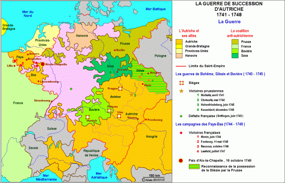 Début de la guerre de Succesion d'Autriche