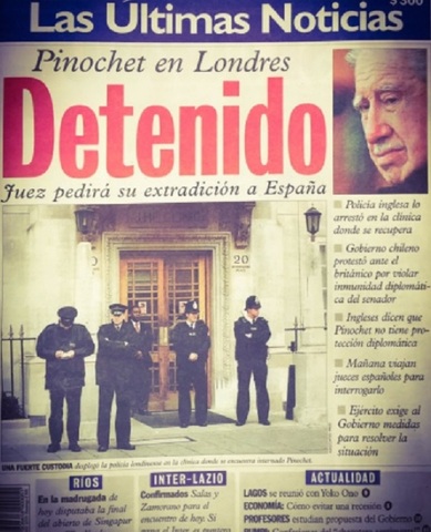 Detención de Pinochet en Londres