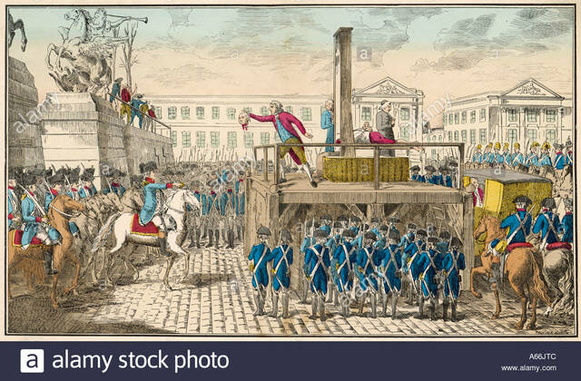 King Louis XVI executed by guillotine