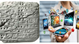 Timeline: A educação,  da escrita cuneiforme às mídias digitais.