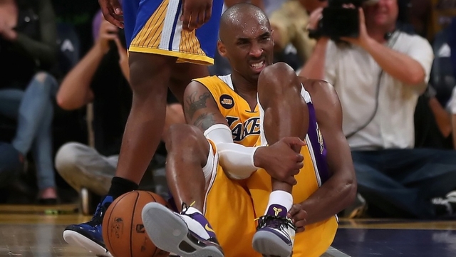 April 12, 2013: Left Achilles tendon torn