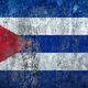 Cuba flag painted wall ddistressed painting old 98091777