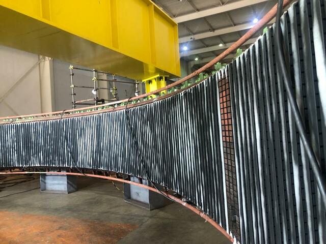 Loop test - ensaio de indução, após a limpeza e tratamento do núcleo.