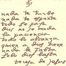 Nada te turbe - Santa Teresa de Jesus