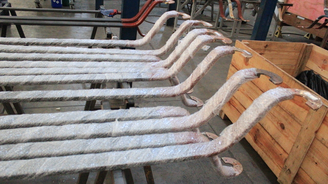 Troca dos terminais de 24 barras roebel em fábrica