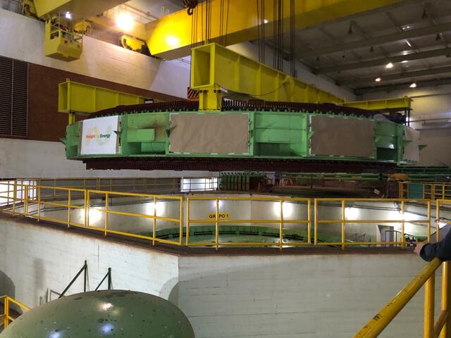 Içamento e posicionamento do estator para o poço gerador 01