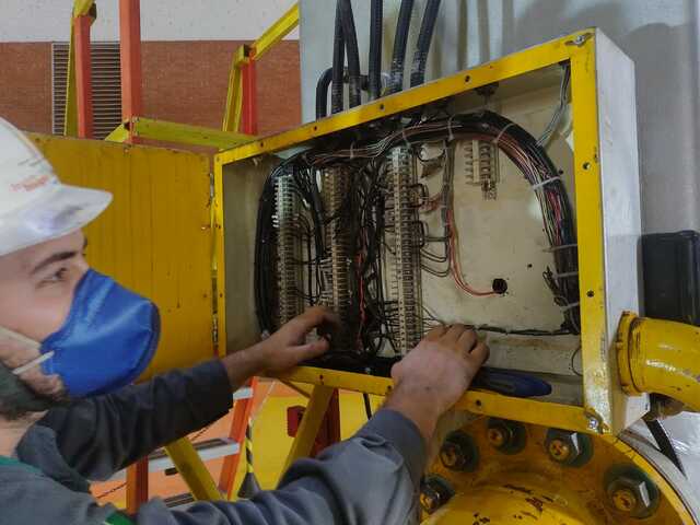 Organização dos cabos do cabeçote Kaplan