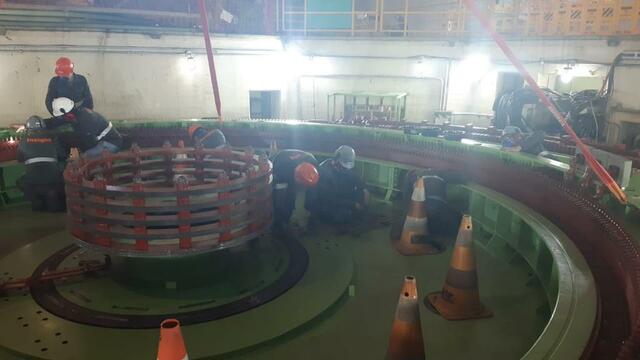 Montagem dos barramentos e anel coletor