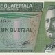 Billete de q1 un quetzal de guatemala