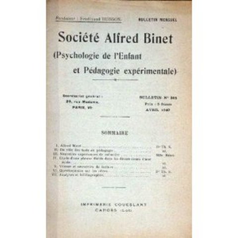 After the death of Alfred Binet