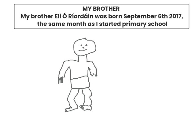 Caleb O'Riordain starts school