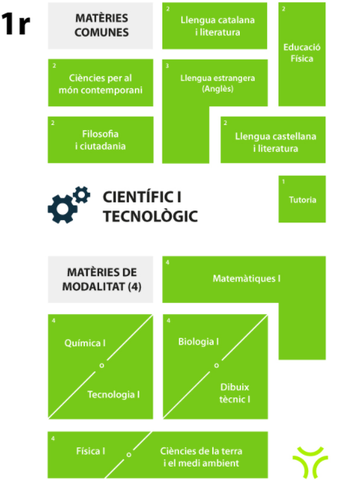 Materias 1r Batxillerat