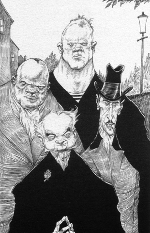 The gang of ghouls convince Bod to come to their home with them.