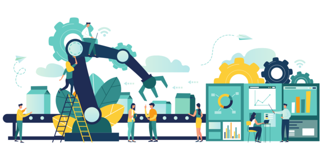 Siglo de la industrialización de las empresas.