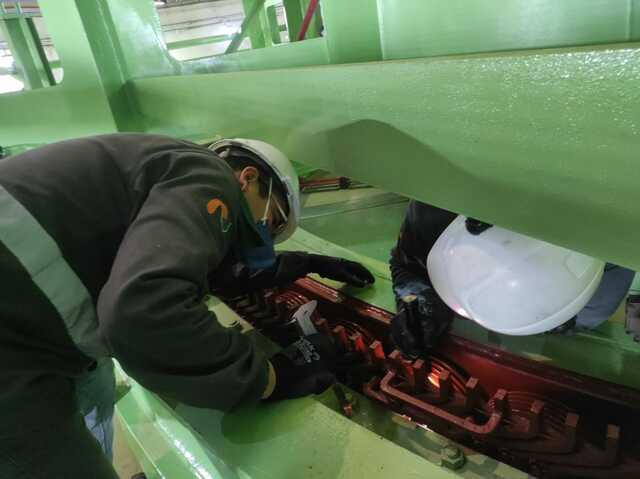 Verificação da circularidade do estator do gerador auxiliar e principal