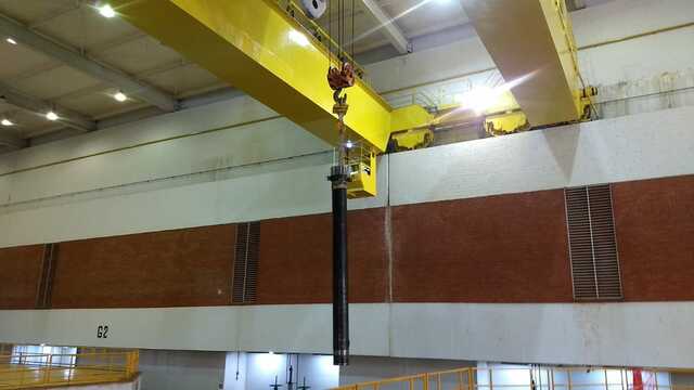 Montagem das tubulações de comando da Kaplan