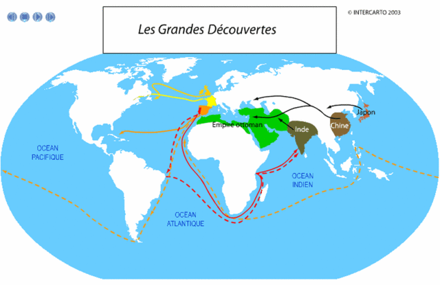 Découverte du passage pour contourner l'Afrique