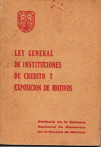 Ley General de instituciones de crédito