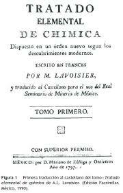 Vicente Cervantes hace la primera traducción al Tratado de Lavoisier en Nueva España