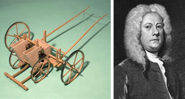 Sembradora mecánica de Jethro Tull.