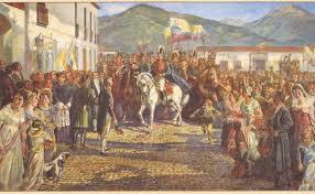 Simon Bolivar arrives at Merida, Venezuela
