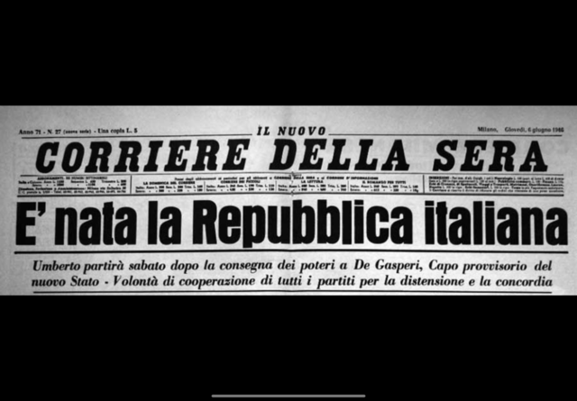 NASCITA DELLA PRIMA REPUBBLICA