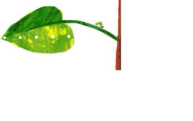 It was sunday again and he ate through one green leaf