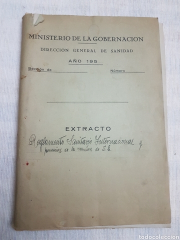 Promulgacion del reglamento sanitario internacional