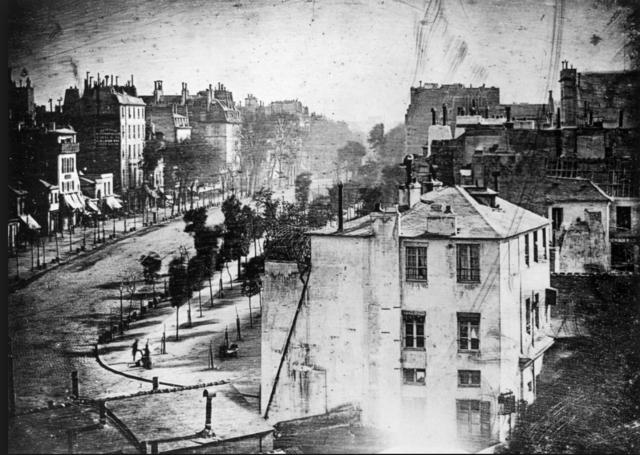 Louis Daguerre's first daguerreotype