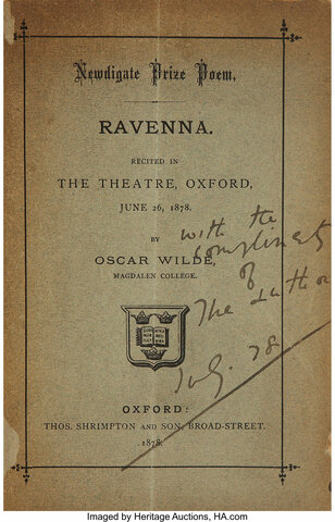 Gano el «Oxford Newdigate Prize»