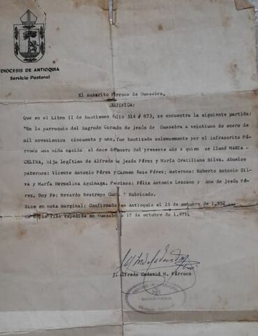 Nacimiento y bautizo de su primera hija