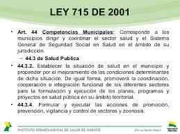 Ley 715 2001  Articulo 43