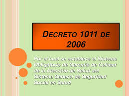Decreto 1011 de 2006
