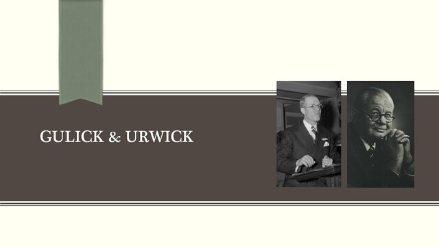 Gulick y Urwick