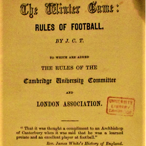 Primera reglamentación del futbol.