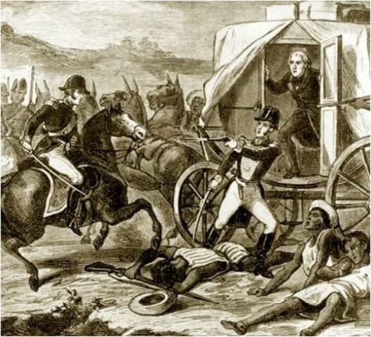 Miguel Hidalgo e Ignacio Allende son capturados en las Norias.