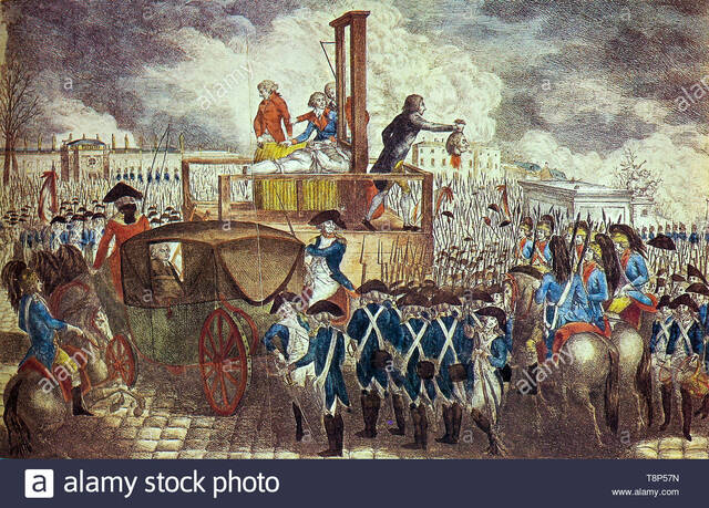 King Louis XVI Executed by Guillotine